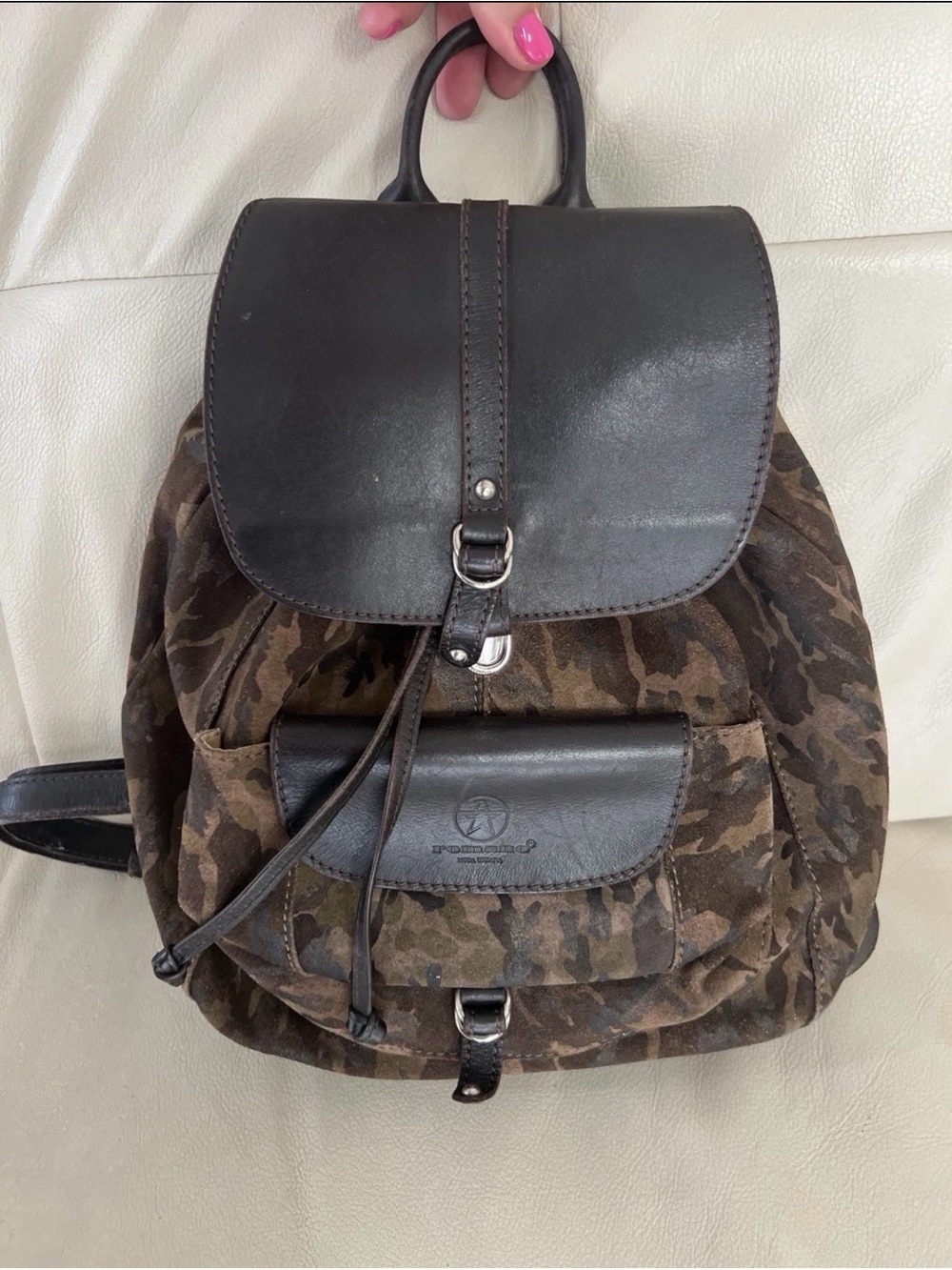 Backpack Lather And Suede. ROMANO. High Quality